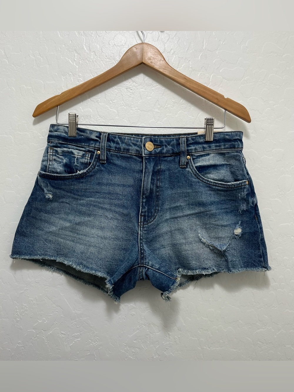 Kut from the Kloth Dark Blue Distressed Denim Cutoff Shorts